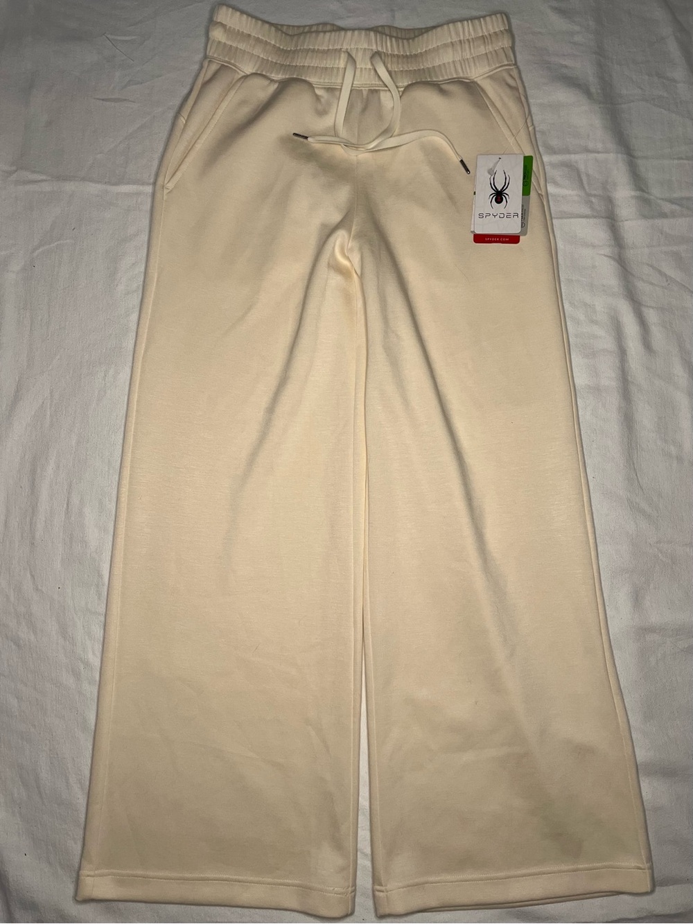 Spyder Cream Wide-Leg Sweatpants with Drawstring Waist